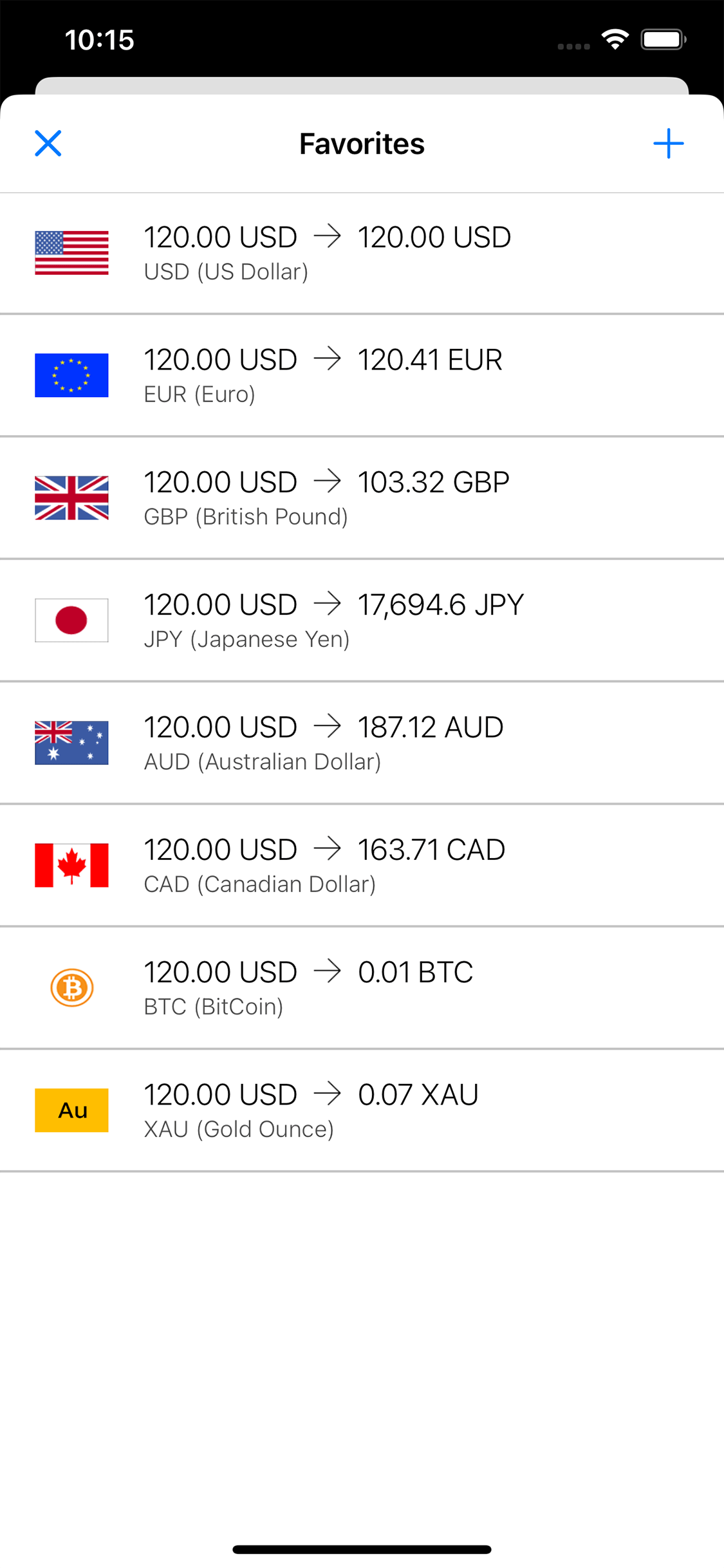 My Currency Converter Screenshot