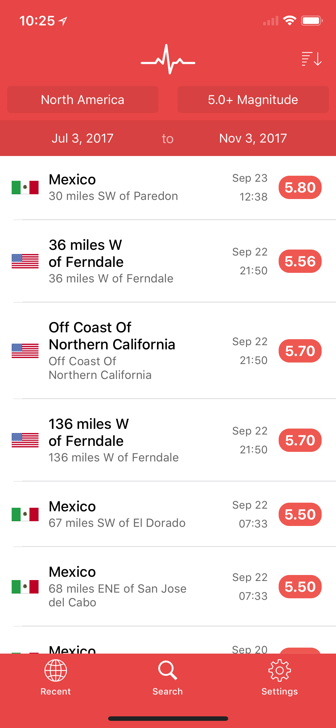 My Earthquake Alerts Screenshot